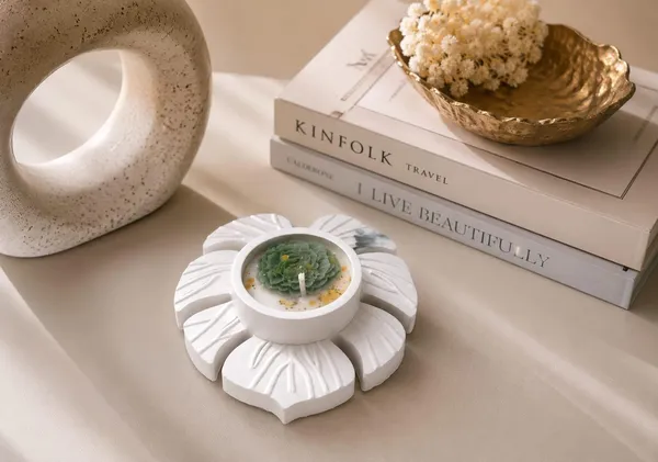 Floral_Tealight_Soy_Wax_Candle