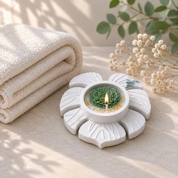 Floral_Tealight_Soy_Wax_Candle