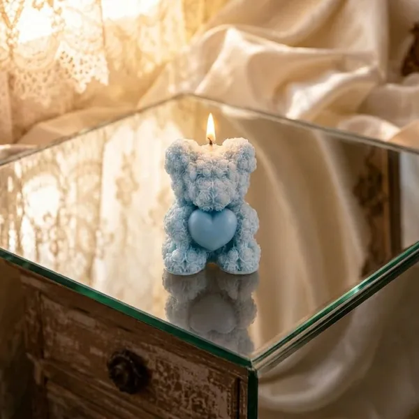 Floral_Bear_Candle_With_Heart