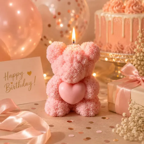 Floral_Bear_Candle