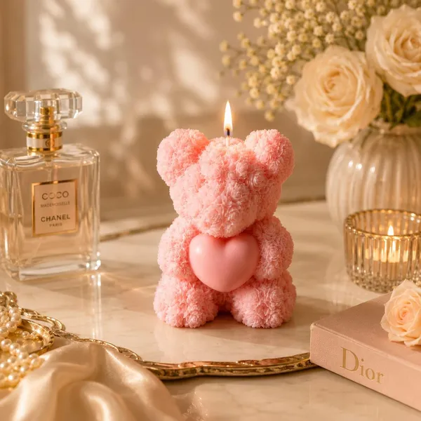Floral_Bear_Candle
