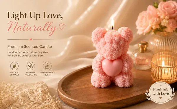Floral_Bear_Candle