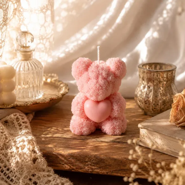 Floral_Bear_Candle