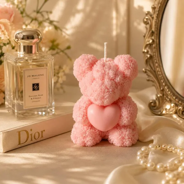 Floral_Bear_Candle