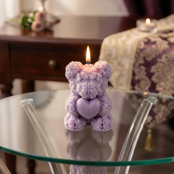 Floral_Bear_Candle