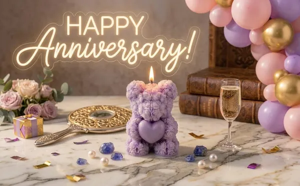 Floral_Bear_Candle