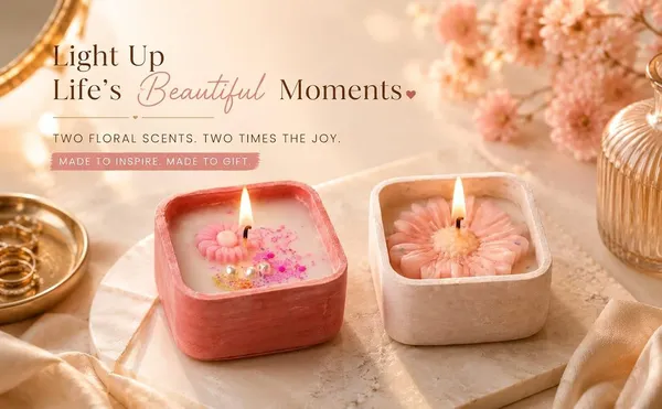 Floral_Soy_Wax_Candle