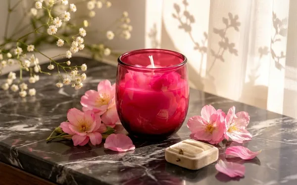 Floral_Soy_Wax_Candle_In_Glass_Jar