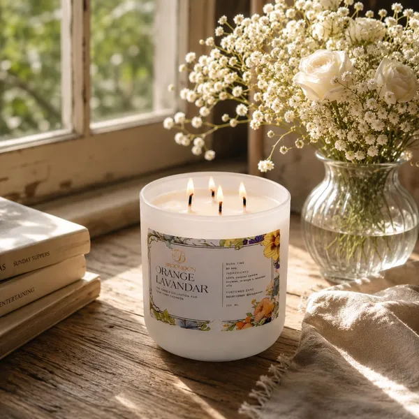 4_Wick_Soy_Wax_Scented_Candle_In_Glass_Jar