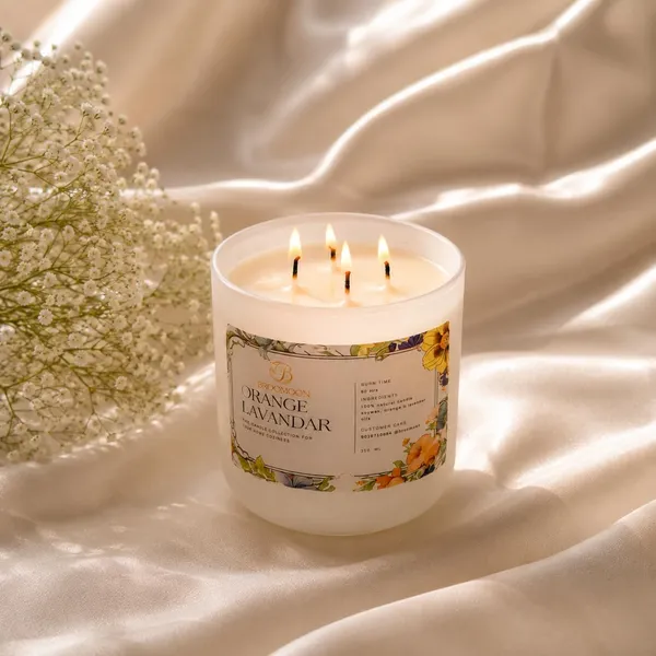 4_Wick_Soy_Wax_Scented_Candle_In_Glass_Jar