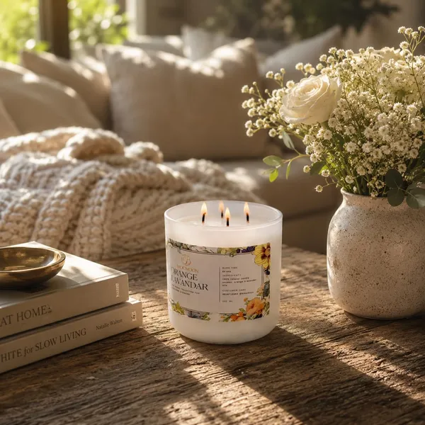 4_Wick_Soy_Wax_Scented_Candle_In_Glass_Jar