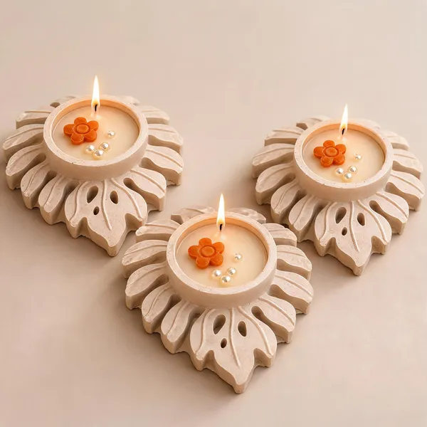 Soy_Wax_Floral_Pearl_Leaf_Concrete_Candle_|_Pack_Of_3