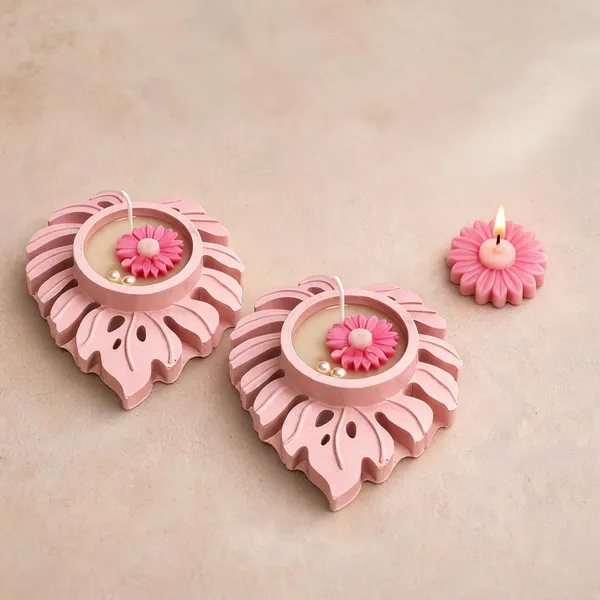 Soy_Wax_Pink_Floral_Pearl_Leaf_Concrete_Candle_|_Pack_Of_3