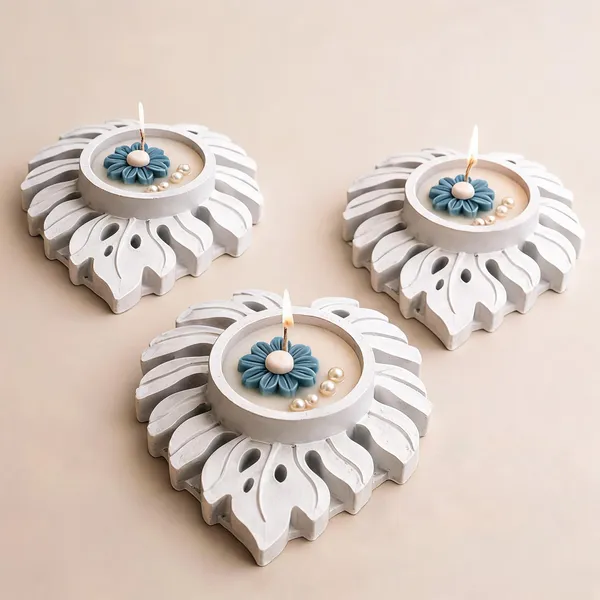 Soy_Wax_Blue_Floral_Pearl_Leaf_Concrete_Candle_|_Pack_Of_3
