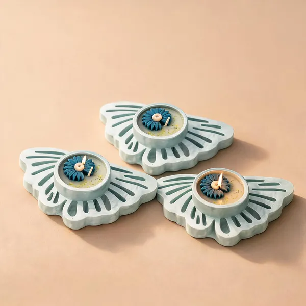 Soy_Wax_Coastal_Floral_Butterfly_Concrete_Candle_|_Pack_Of_3