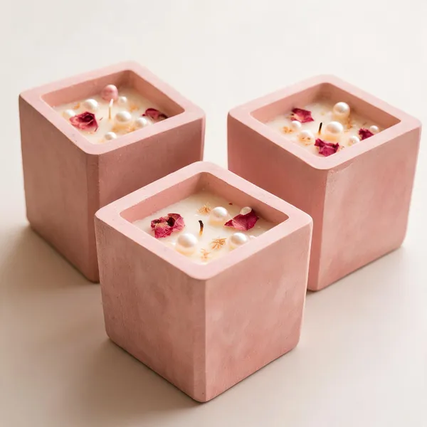 Soy_Wax_Floral_Blush_Pink_Concrete_Vessel_Candle_|_Pack_Of_3