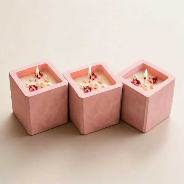 Soy_Wax_Floral_Blush_Pink_Concrete_Vessel_Candle_|_Pack_Of_3