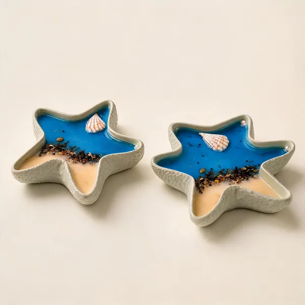 Soy_Wax_Coastal_Starfish_Shaped_Candle_|_Pack_Of_2