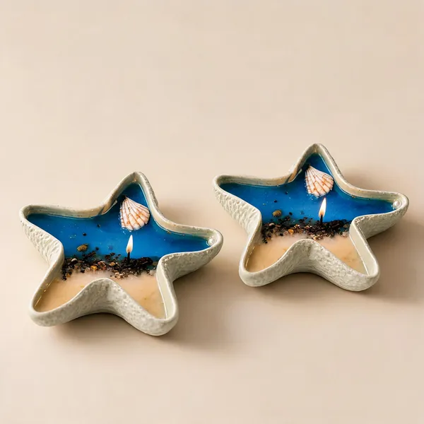 Soy_Wax_Coastal_Starfish_Shaped_Candle_|_Pack_Of_2