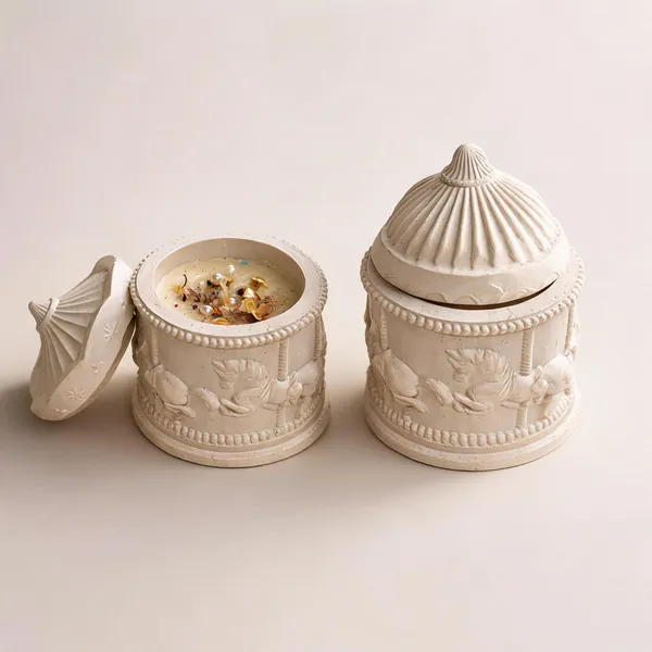 Soy_Wax_Elegant_Ivory_Carousel_Unicorn_Jar_Candle_|_Pack_Of_2