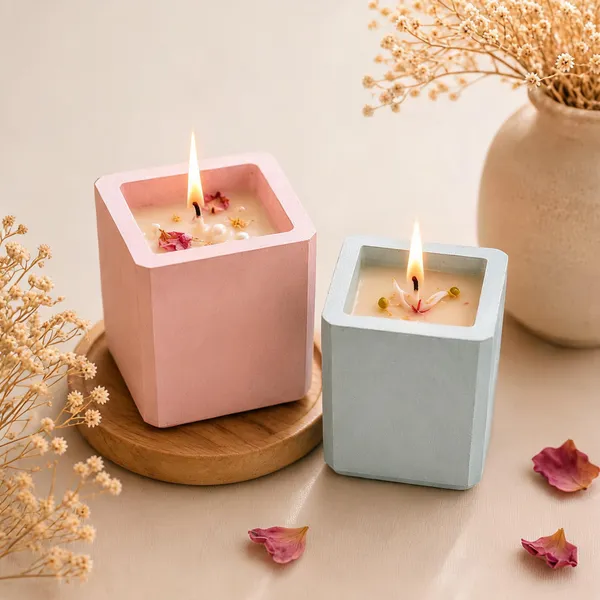 Soy_Wax_Geometric_Botanical_Block_Candle_Set_Of_2_|_Pack_Of_2