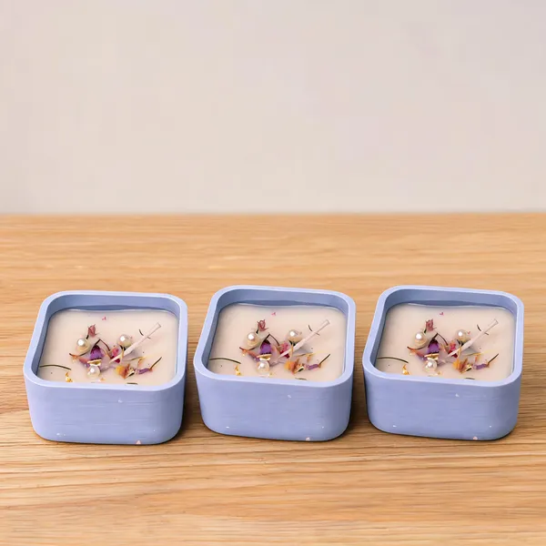 Soy_Wax_Botanical_Floral_Candle_In_Sky_Blue_Ceramic_Bowl_|_Pack_Of_3
