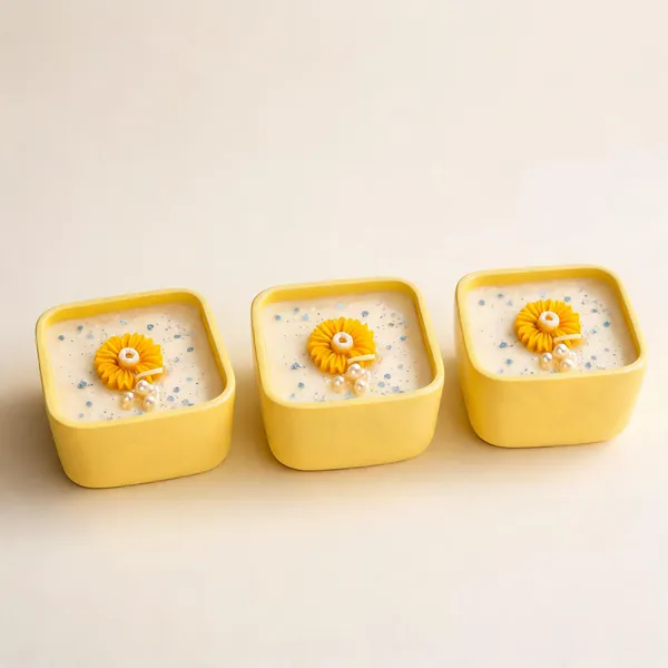 Soy_Wax_Decorative_Sunflower_Candle_In_Yellow_Ceramic_Bowl_|_Pack_Of_3
