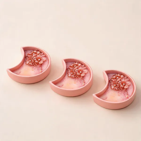 Soy_Wax_Blush_Floral_Crescent_Ceramic_Bowl_Candle_|_Pack_Of_3