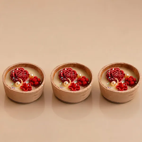 Soy_Wax_Crimson_Rose_Floral_Warm_Beige_Artisan_Bowl_Candle_|_Pack_Of_3