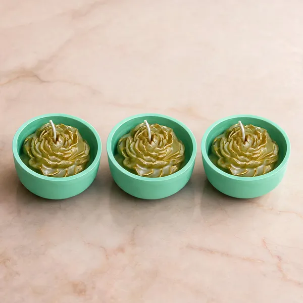 Soy_Wax_Rose_Floral_Mint_Green_Reusable_Bowl_Candle_|_Pack_Of_3