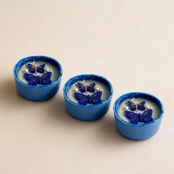Soy_Wax_Butterfly_Floral_Royal_Blue_Decorative_Bowl_Candle_|_Pack_Of_3
