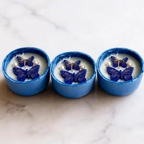 Soy_Wax_Butterfly_Floral_Royal_Blue_Decorative_Bowl_Candle_|_Pack_Of_3