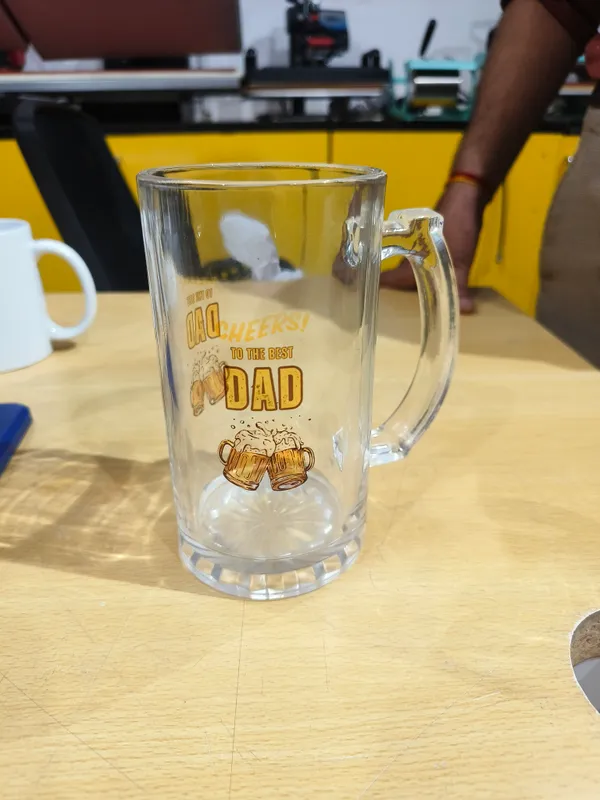 Glass_Beer_Mug_with_company_logo,_personalized_photo_16_oz_Two_pcs_set