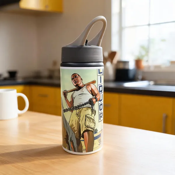 Graphic_Print_Flip_Top_Water_Bottle_750_Ml_With_Key_Cahin_One__Pcs_Set