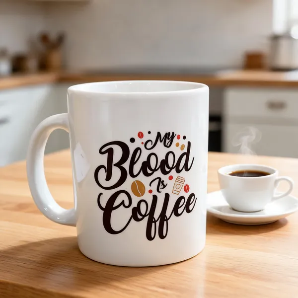 White_Ceramic_Printed_Coffee_Mug_16_Oz_With_Key_Chain_One__Pcs_Set