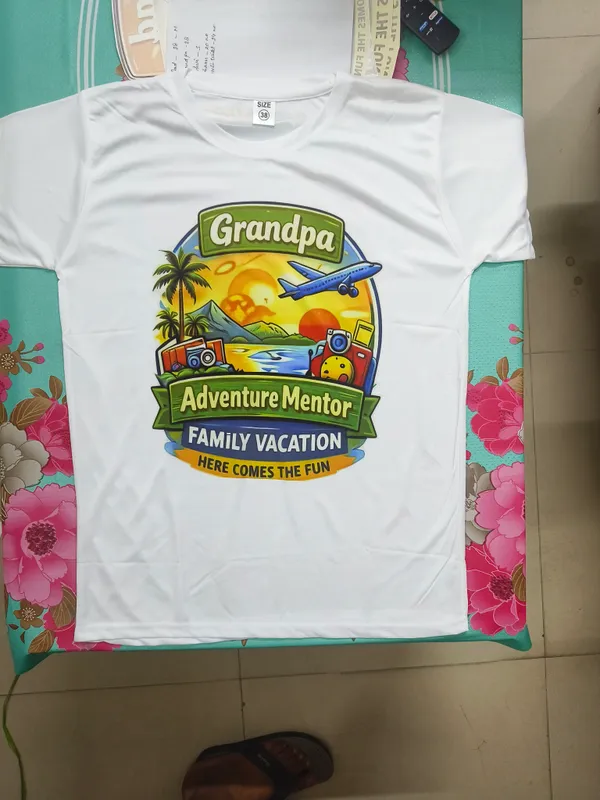 White_Printed_Family_Vacation_Round_Neck_T-Shirt_for_Family_one_pcs_set