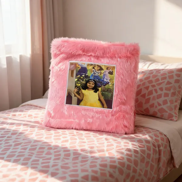 Pink_Fur_Cushion_With_Personalized_Photo_In_Square_Shape_One__Pcs_Set