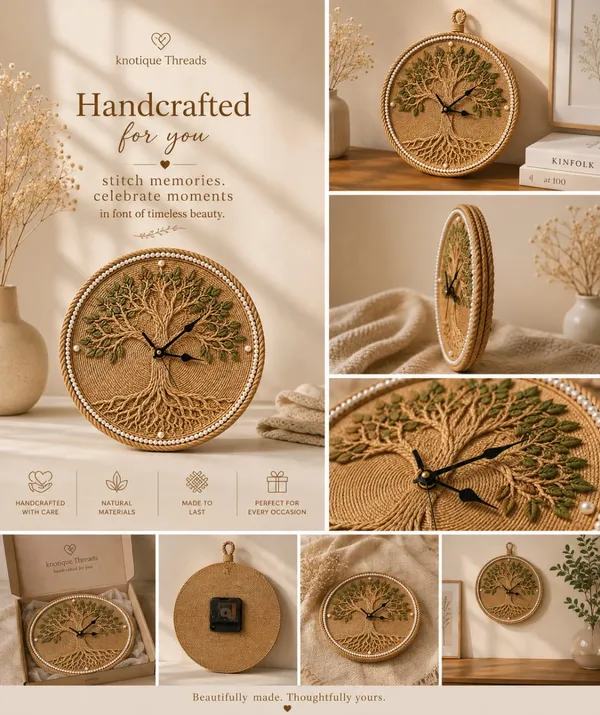 Jute_Handmade_Tree_Of_Life_Wall_Clock