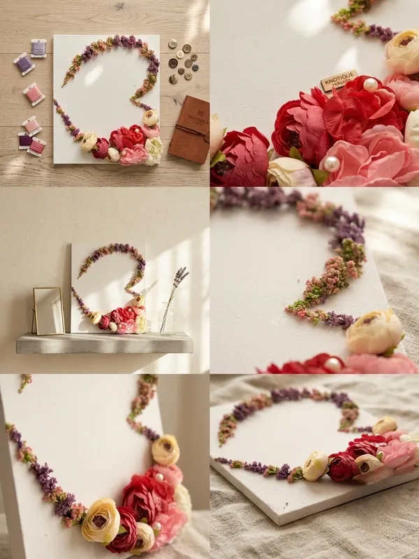 Thread_Floral_Heart_Handmade_Wall_Art