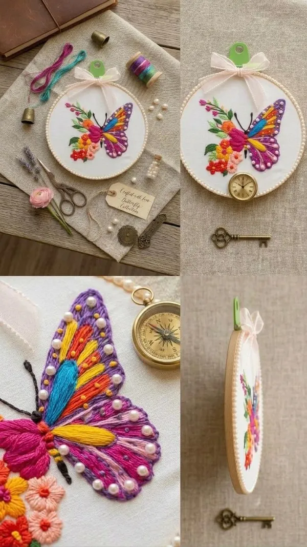 Blooming_Monarch_Embroidered_Butterfly_Framed_Wall_Art