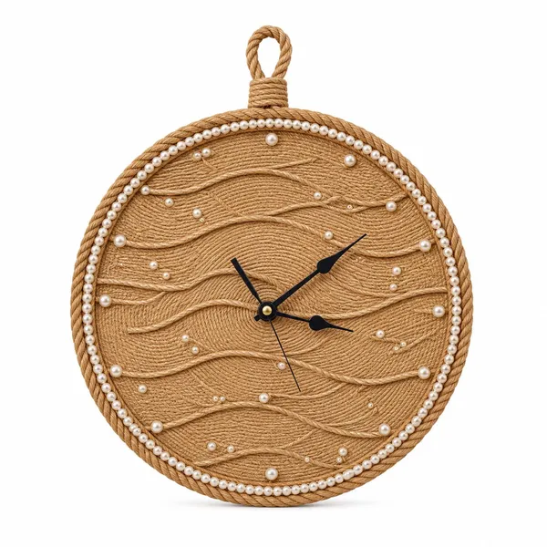 Jute_Handmade_Wavy_Pattern_Wall_Clock
