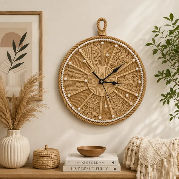 Boho_Charm_Jute_Wall_Clock