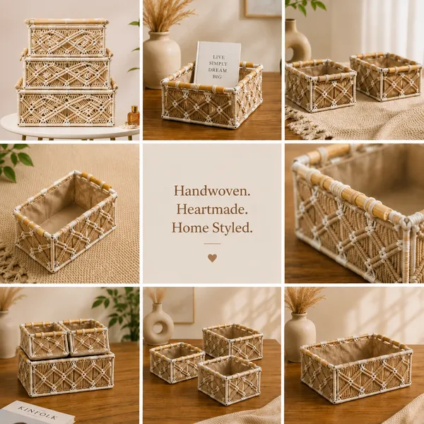 Woven_Macrame_Pattern_Storage_Basket_Set