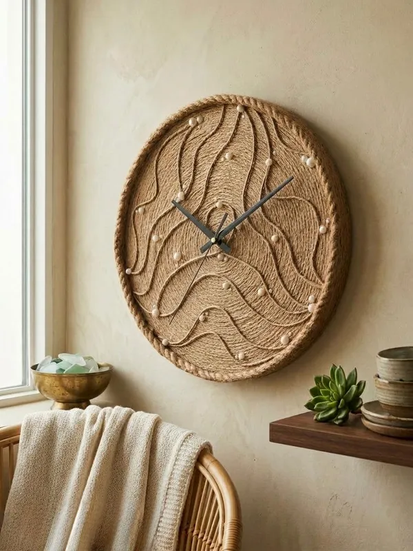 The_Pearl_Drift_Jute_Wall_Clock