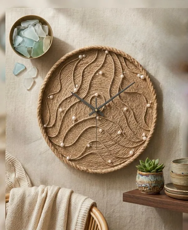 The_Pearl_Drift_Jute_Wall_Clock