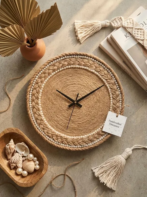 Bohemian_Jute_Wall_Clock