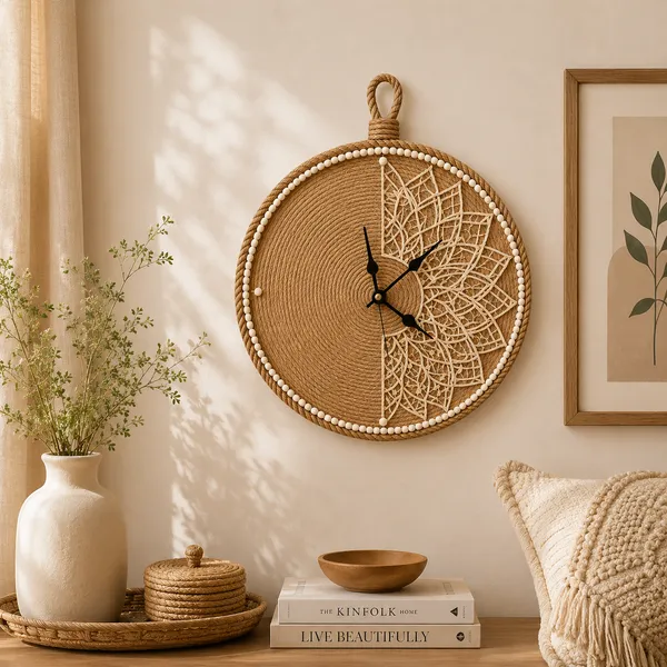 Mandala_Magic_Jute_Bohemian_Wall_Clock