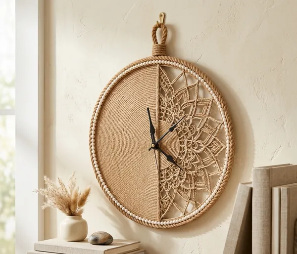 Mandala_Magic_Jute_Bohemian_Wall_Clock_II
