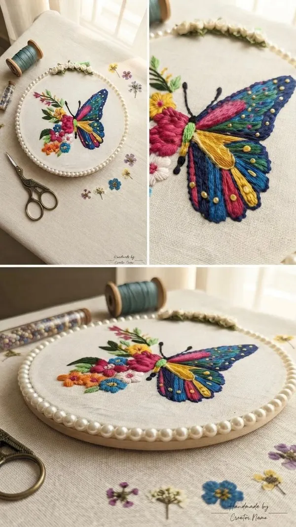 Blooming_Monarch_Embroidered_Butterfly_Framed_Wall_Art