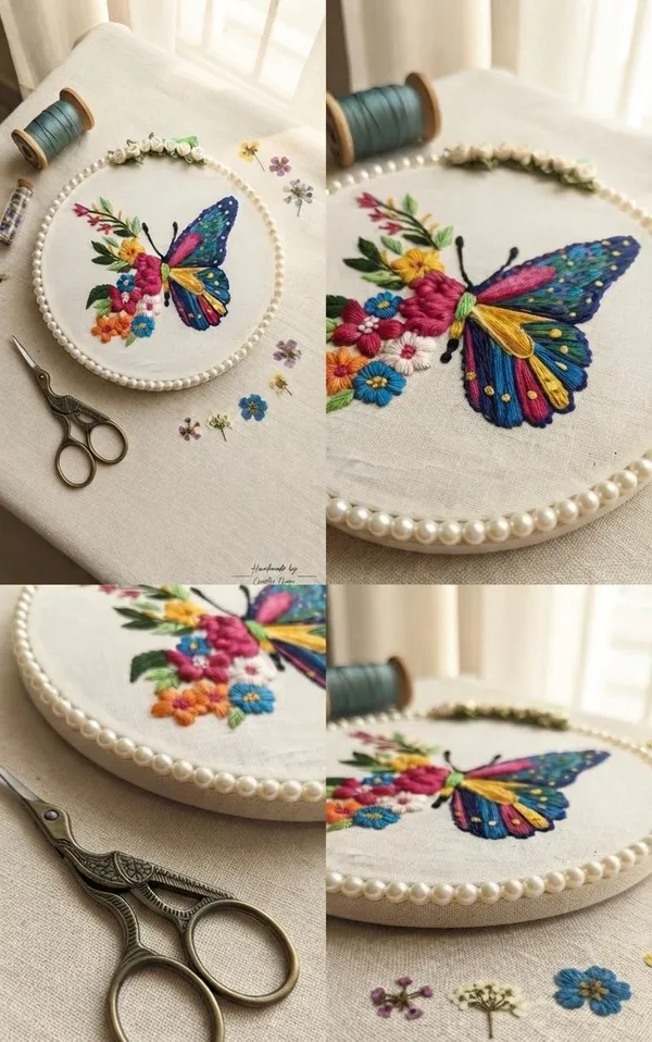 Blooming_Monarch_Embroidered_Butterfly_Framed_Wall_Art